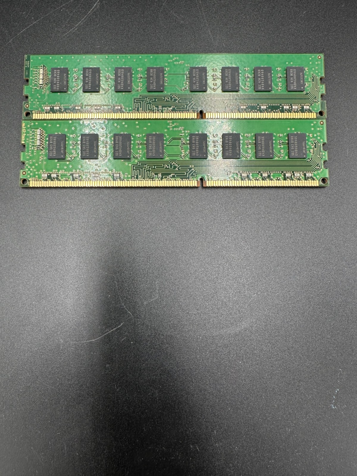 Lot of 2 Samsung 8 GB DDR3 PC3-12800U Desktop RAM M378B1G73EB0 – Used-Tested