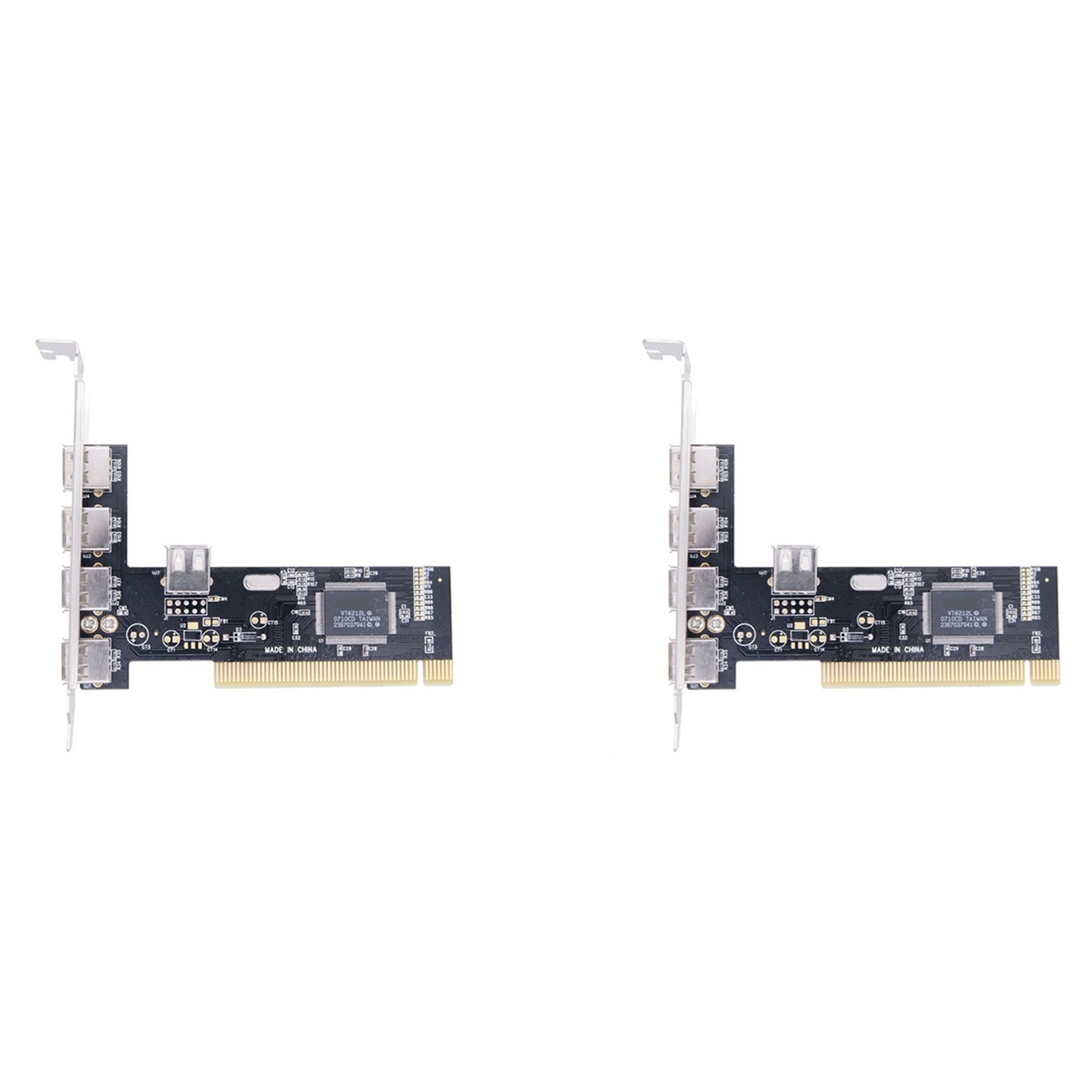 2X 5 Ports PCI to USB 2.0 PCI Expansion Card Adapter Card 480Mbps Driver-1539