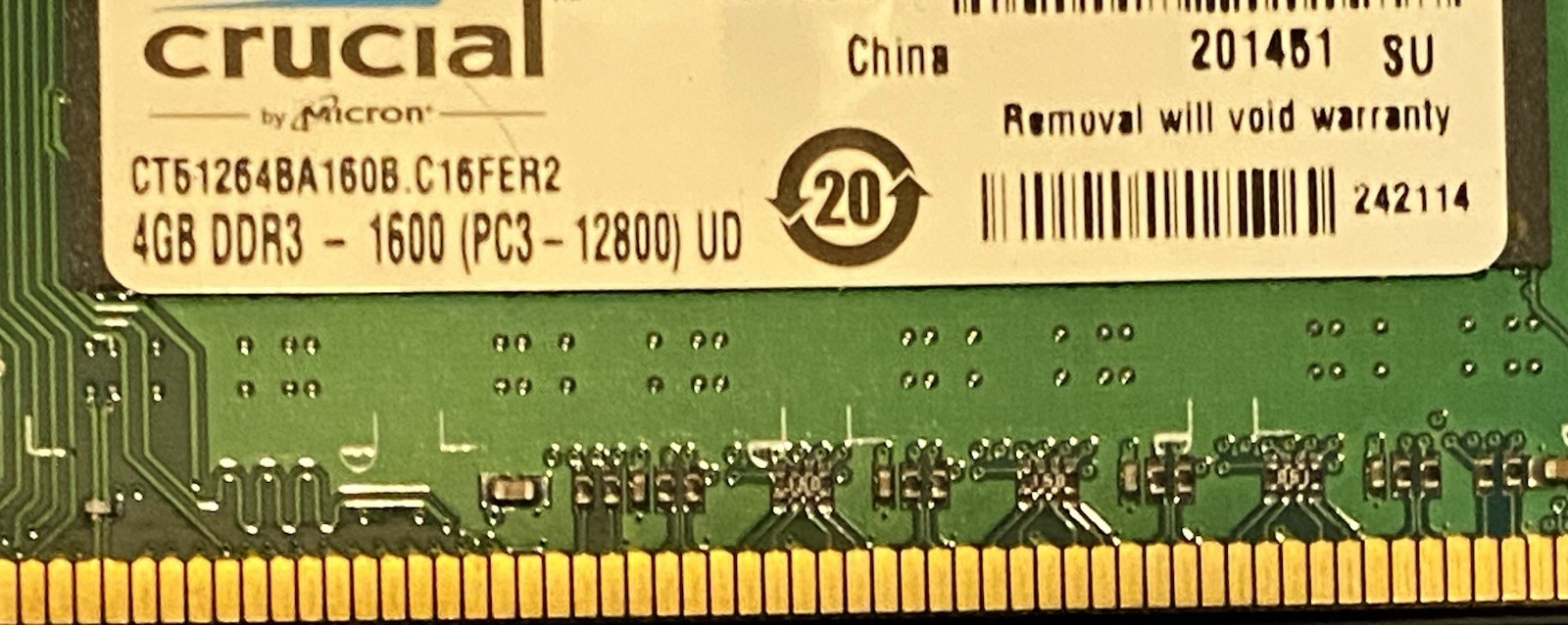 Samsung & Crucial 8GB (2x4GB) DDR3 1600MHz UDIMM RAM M391B5173QH0-YK0 CT51264BA…