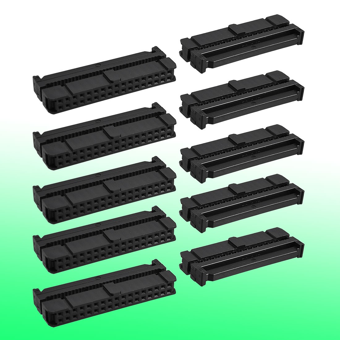 10Pcs 34 Position Female IDC Connector Flat Ribbon Cable Connectors Black