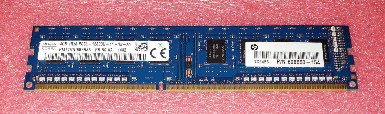 Hynix | 4GB 1Rx8 PC3L-12800U Desktop Memory RAM | HMT451U6DFR8A-PB | Tested USA!