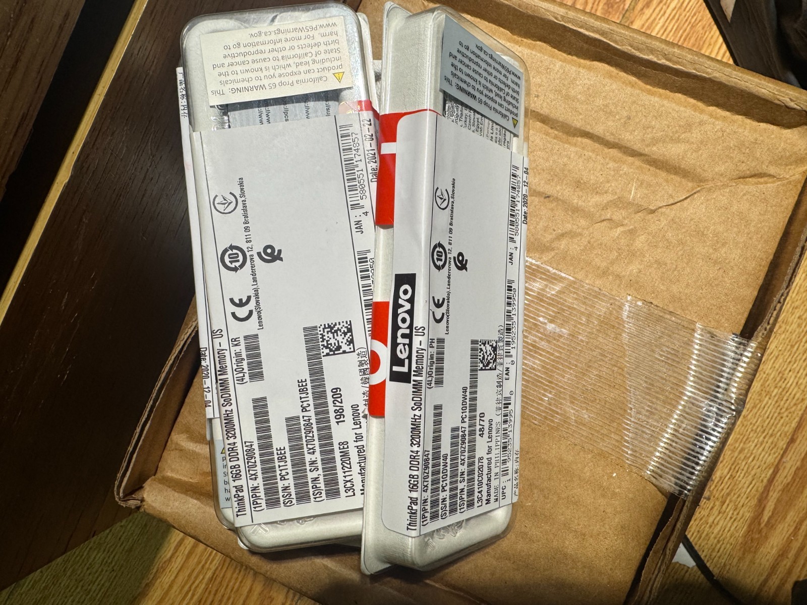 Genuine Lenovo 4X70Z90847 16GB DDR4-3200 PC4-25600 SODIMM Memory retail box