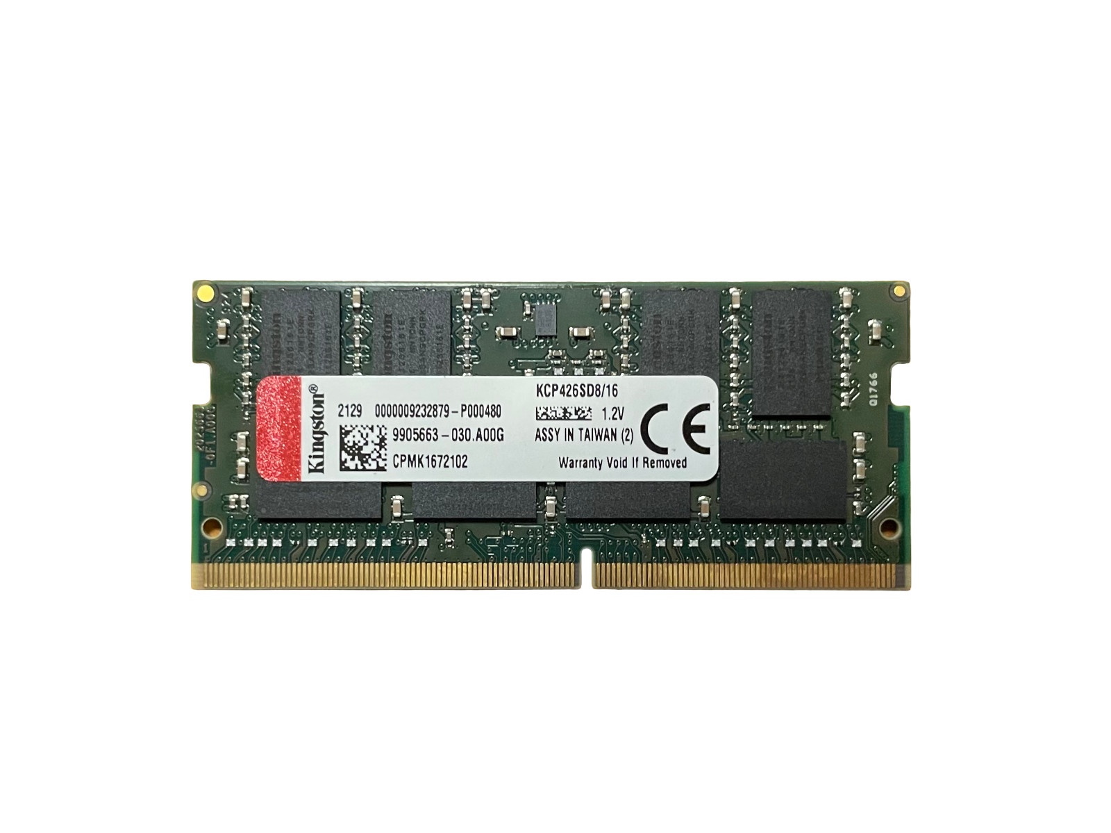 Kingston KCP426SD8/16 16GB DDR4 2666Mhz Memory RAM