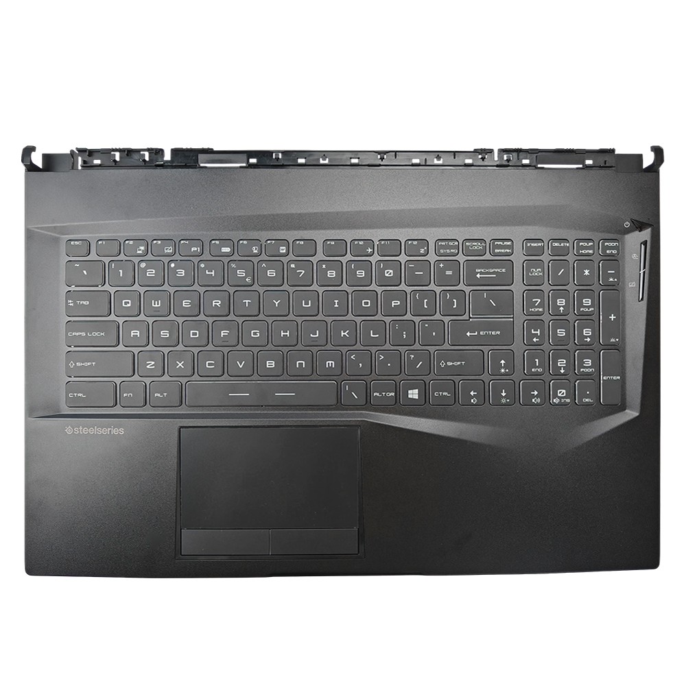 For MSI GE75 3077E2C213Y Palmrest Full Color Backlit Keyboard Non-Touchpad Black