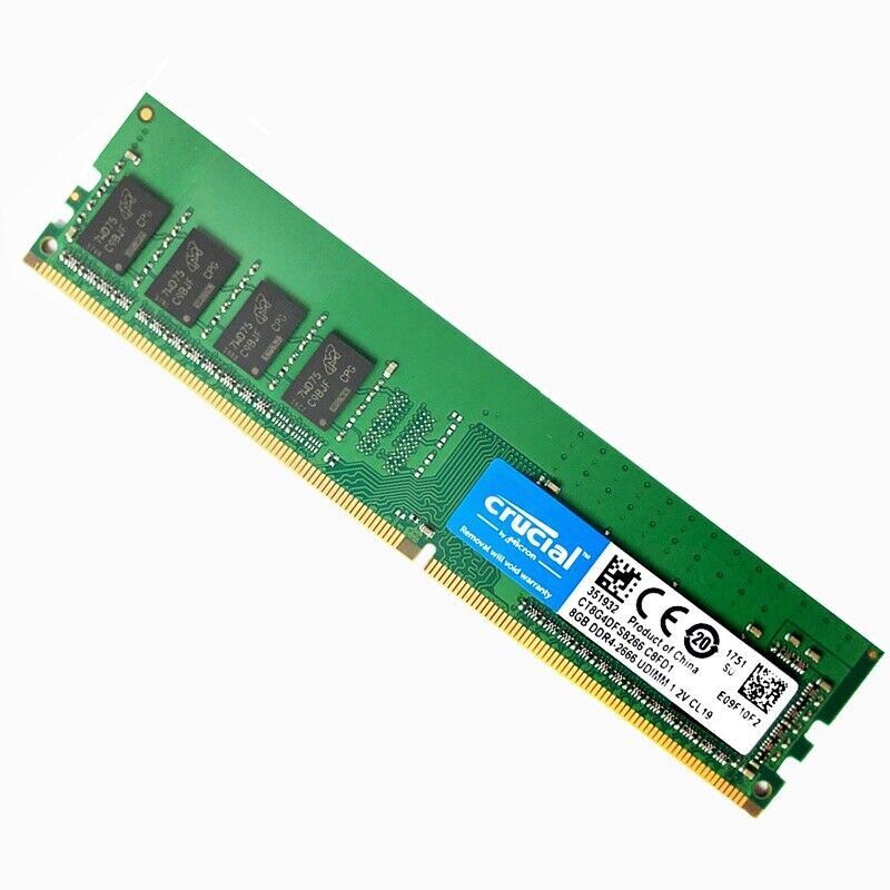 Crucial DDR4 4GB 8GB 16GB 2400Mhz 2666 3200 PC4 288pins Desktop Memory Dimm Ram