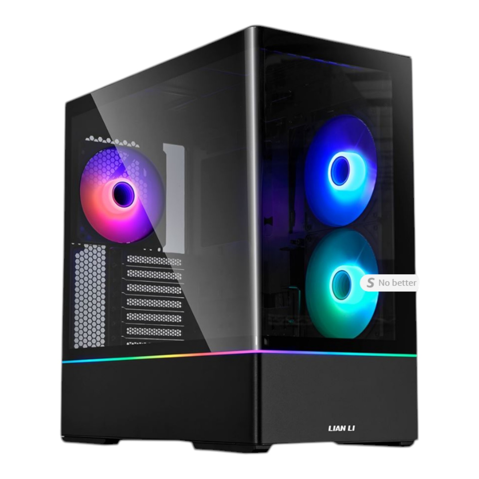 Lian Li CG237 Tempered Glass ATX Mid-Tower Computer Case – Black – G99.OE794X.10