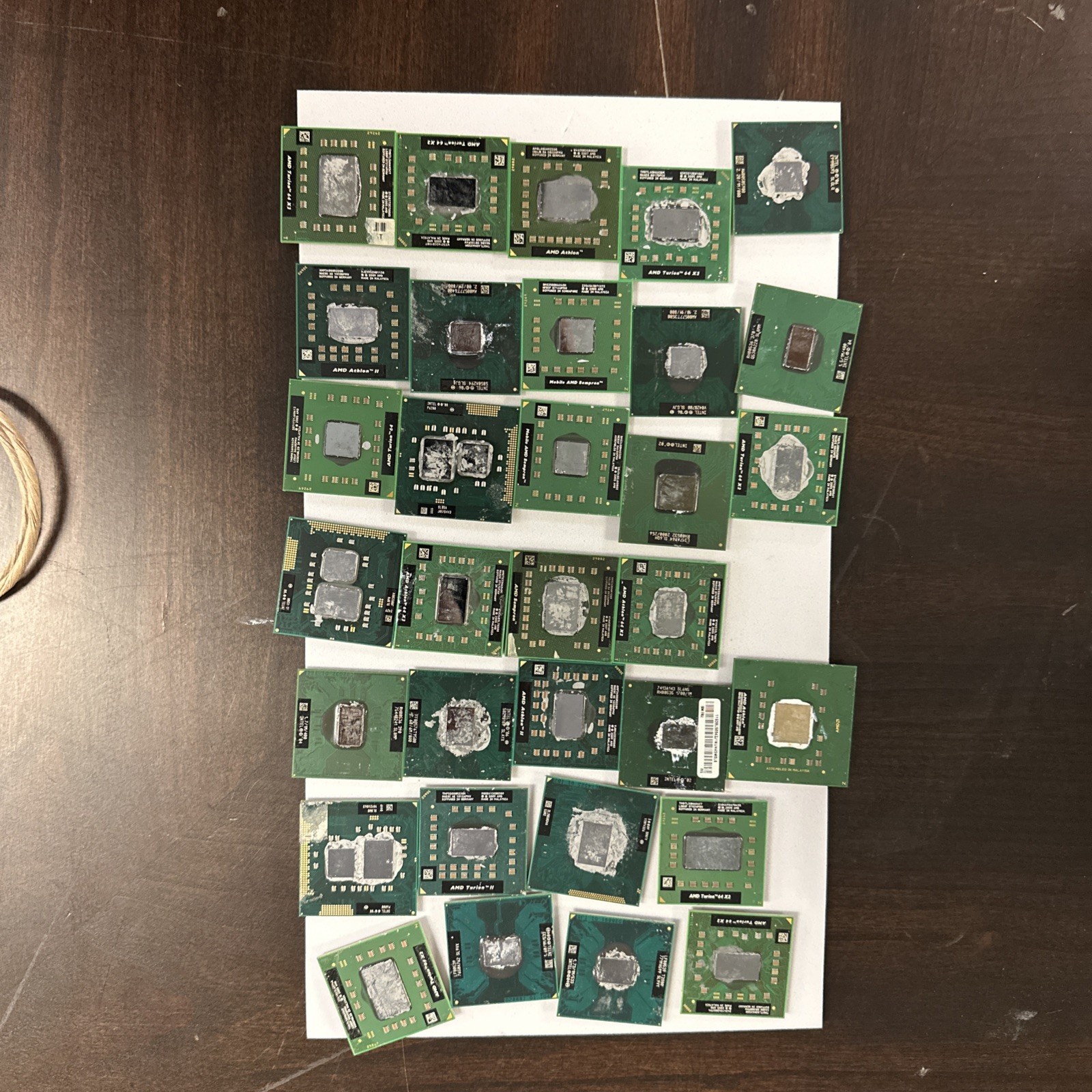 Intel and AMD processors. 69 different processor types
