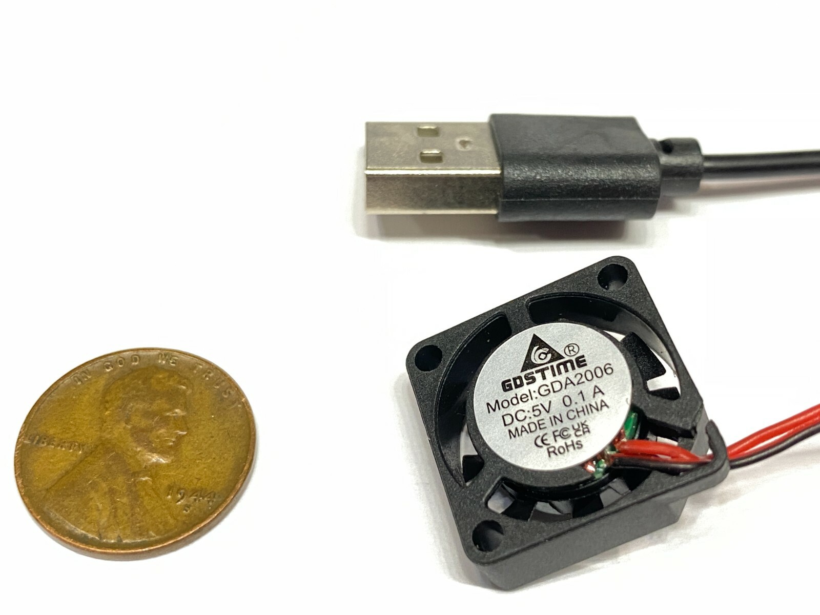 USB 2006 micro Small 5V DC Cooling Fan 20mm 6mm 2 Pin Mini axial 2cm E36