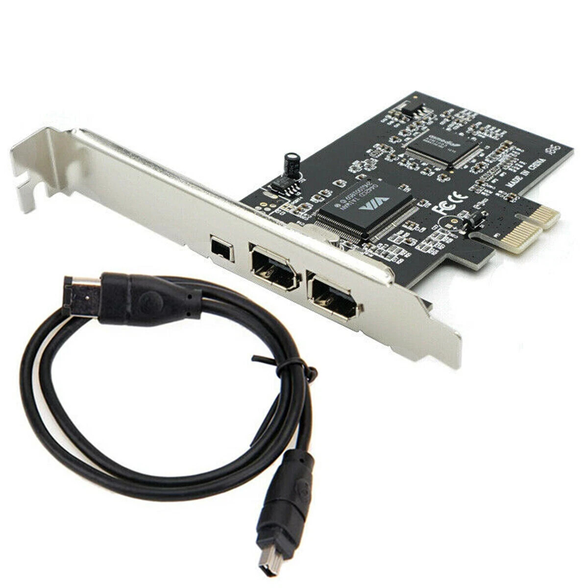 PCIE PCI-E Firewire IEEE 1394 2+1 3 Port Card Work With Windows 7 32/64 New