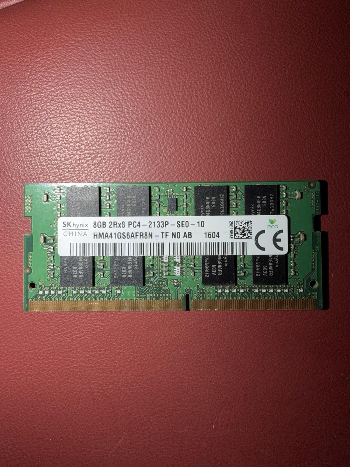 SK HYNIX 8Gb DDR4 2Rx8 LAPTOP SODIMM MEMORY RAM PC4-2133P HMA41GS6AFR8N-TF