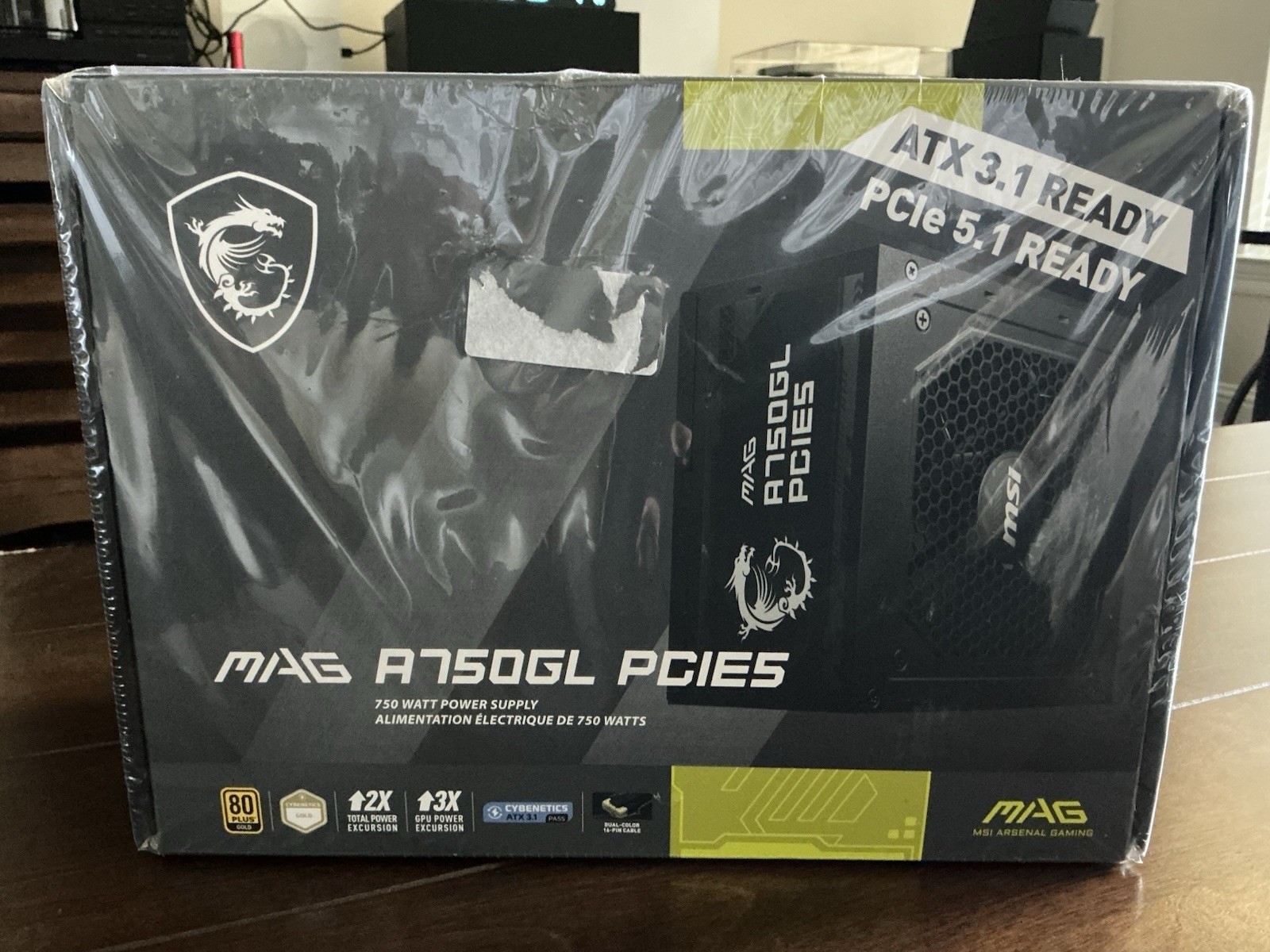 MSI MAG A750GL PCIE5 750W Gaming Power Supply ATX 3.1/PCIE 5.1 Ready 80 + Gold
