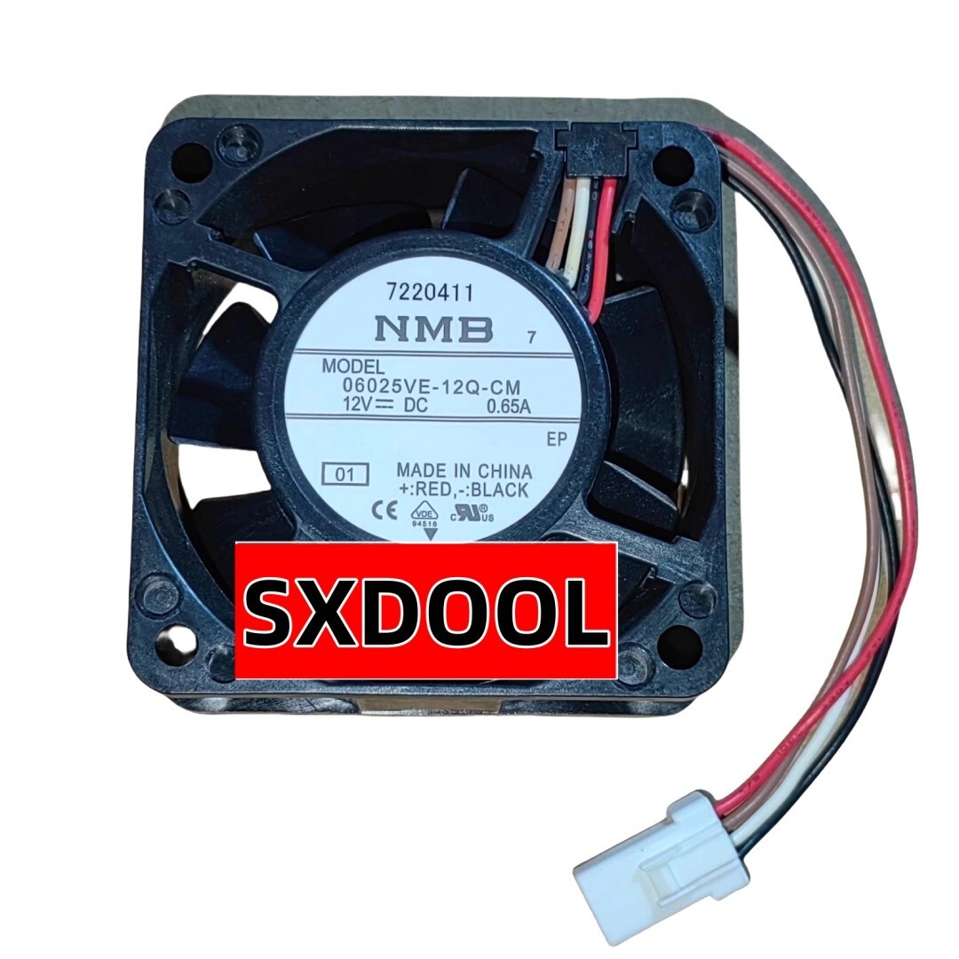 NMB 06025VE-12Q-CM 6025 4-Wire 12V 0.65A Case Power Cooling Fan – 9200 RPM