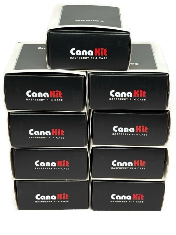 9x CanaKit – Case for Raspberry Pi 4 – Lot of 9 – Black NEW