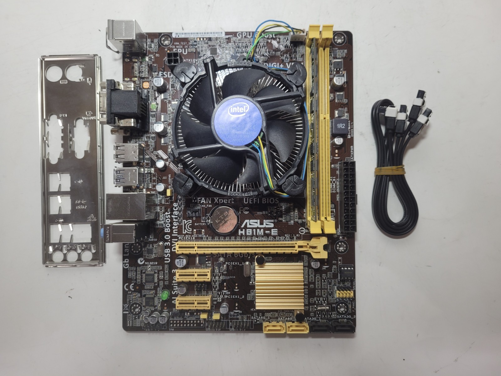 Asus H81M-E Motherboard w/Core i3-4160, 2GB RAM, IO Shield #1252