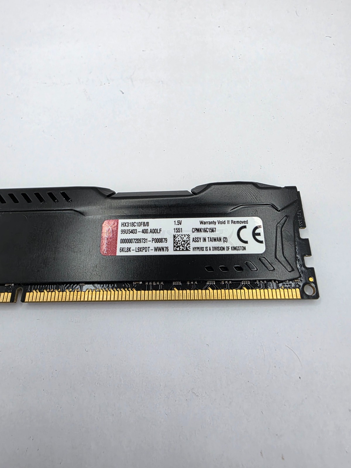 Kingston HyperX FURY 16GB (2x8GB) DDR3 1866MHz CL10 HX318C10FB/8 Black RAM Used
