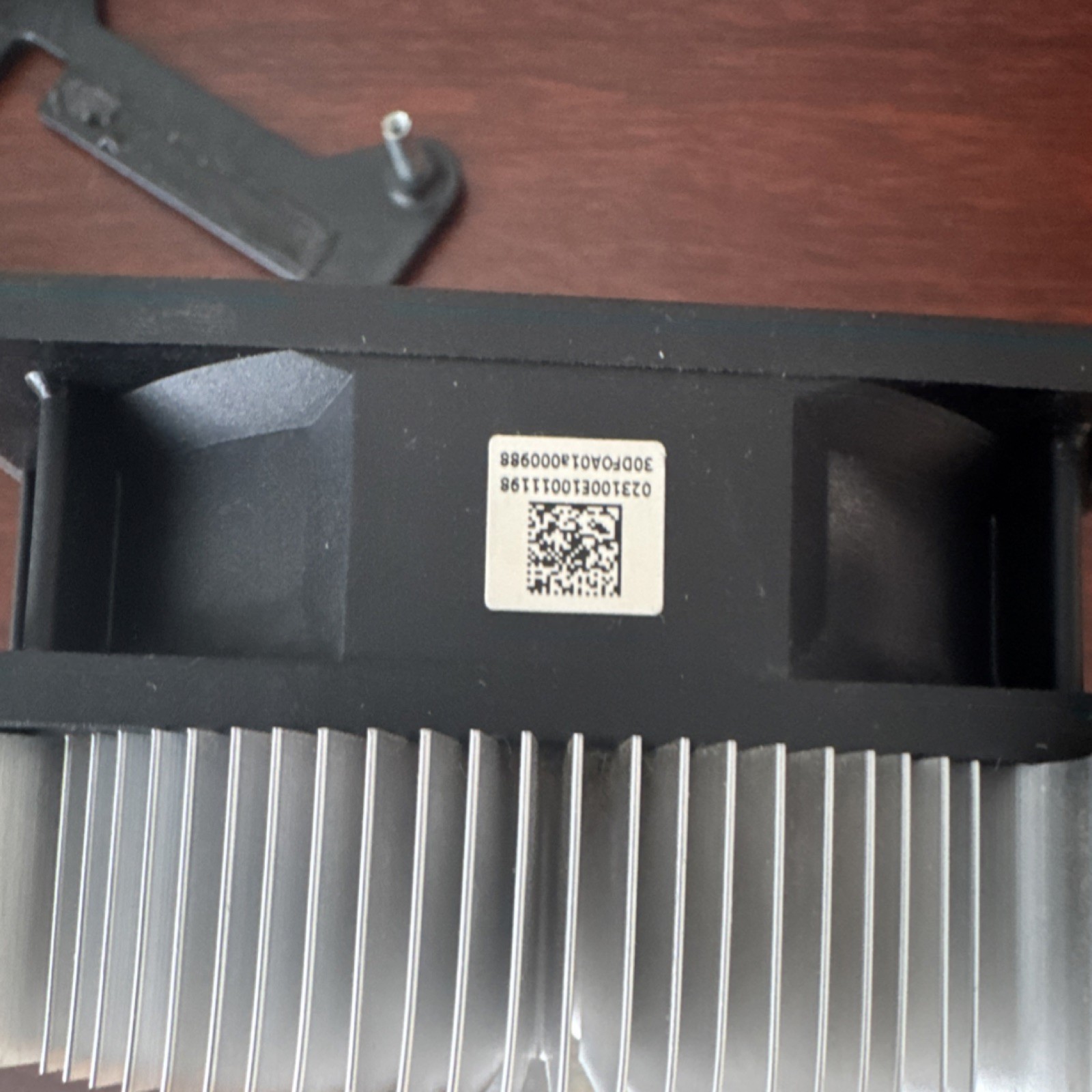 CPU Fan with Heatsink, Aluminum & Plastic, Black Silver, Mounting Bracket