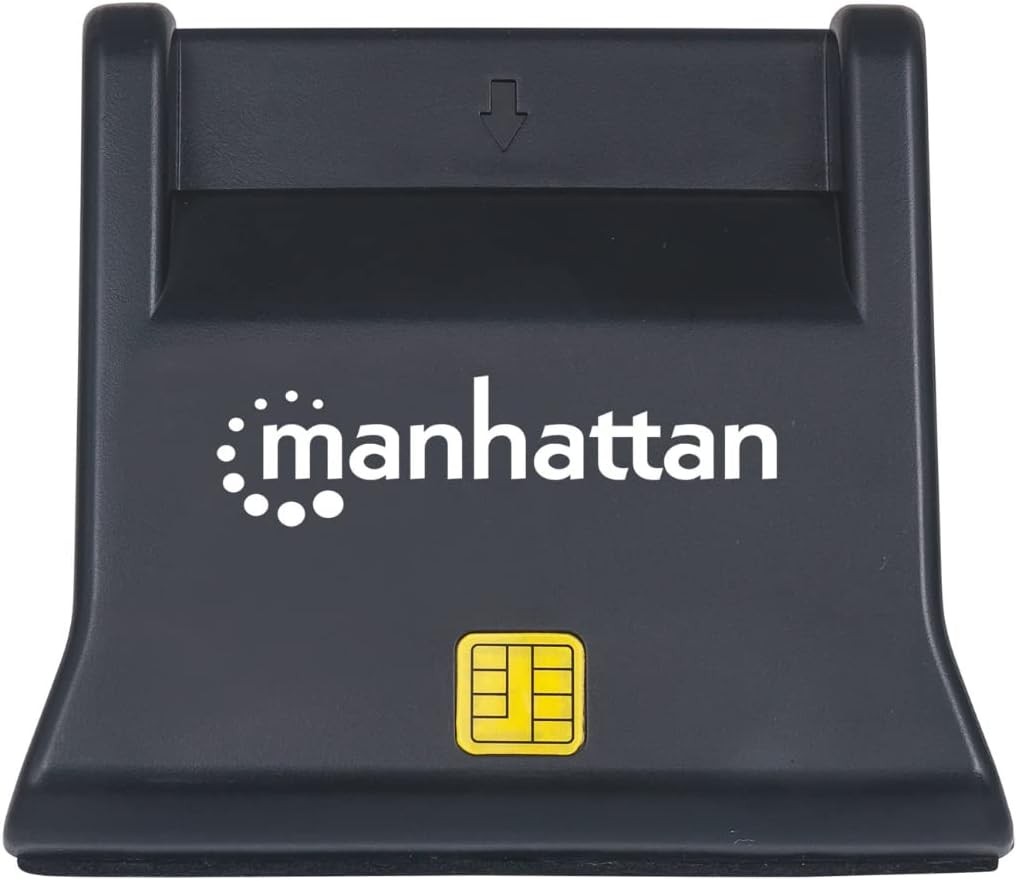 Manhattan USB-A Smart/SIM Card Reader, 480 Mbps (USB 2.0), Desktop Standing, Fri