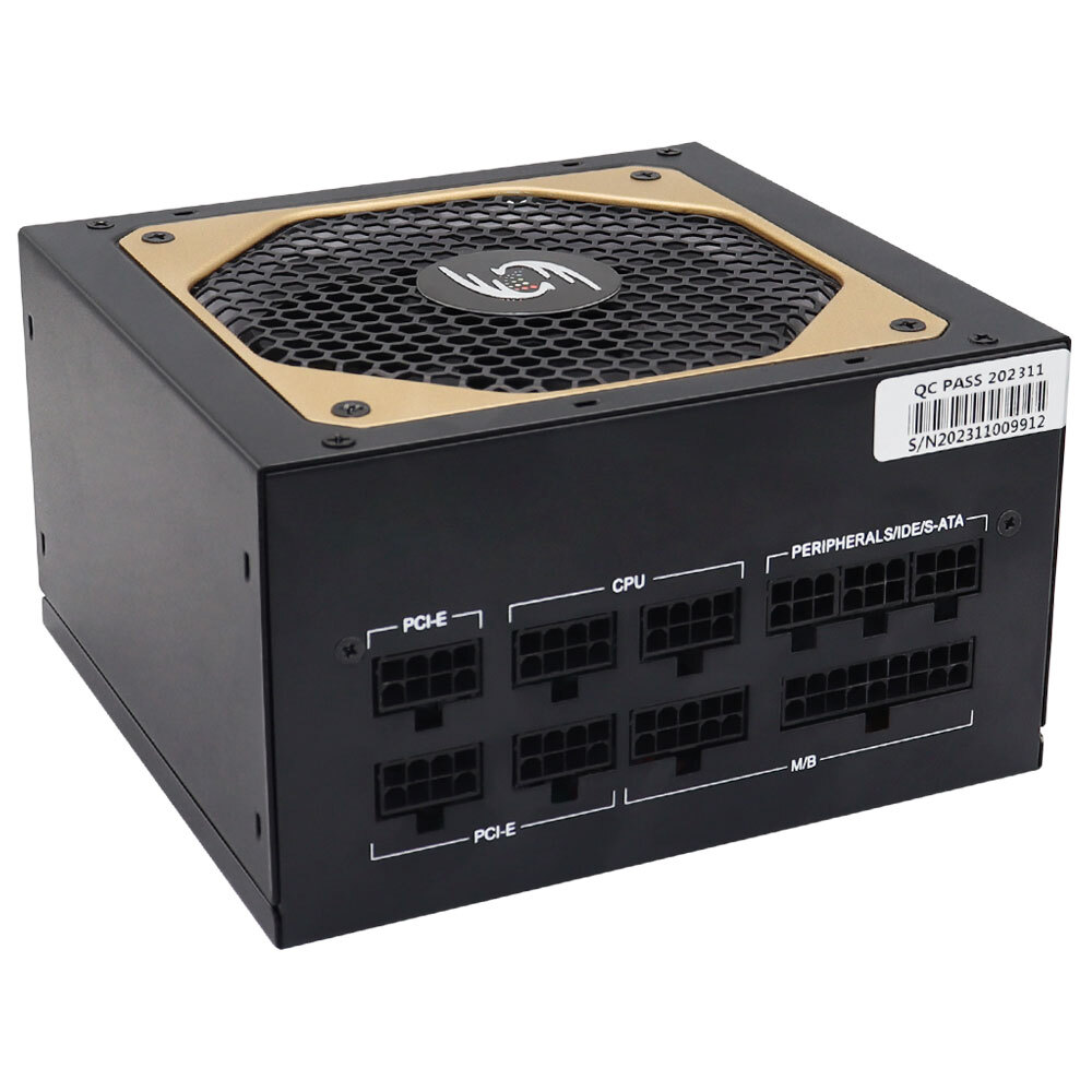 ATX 1000W Full Modular Power Supply, 80+ Bronze Dual CPU PC PUS with ARGB Fan