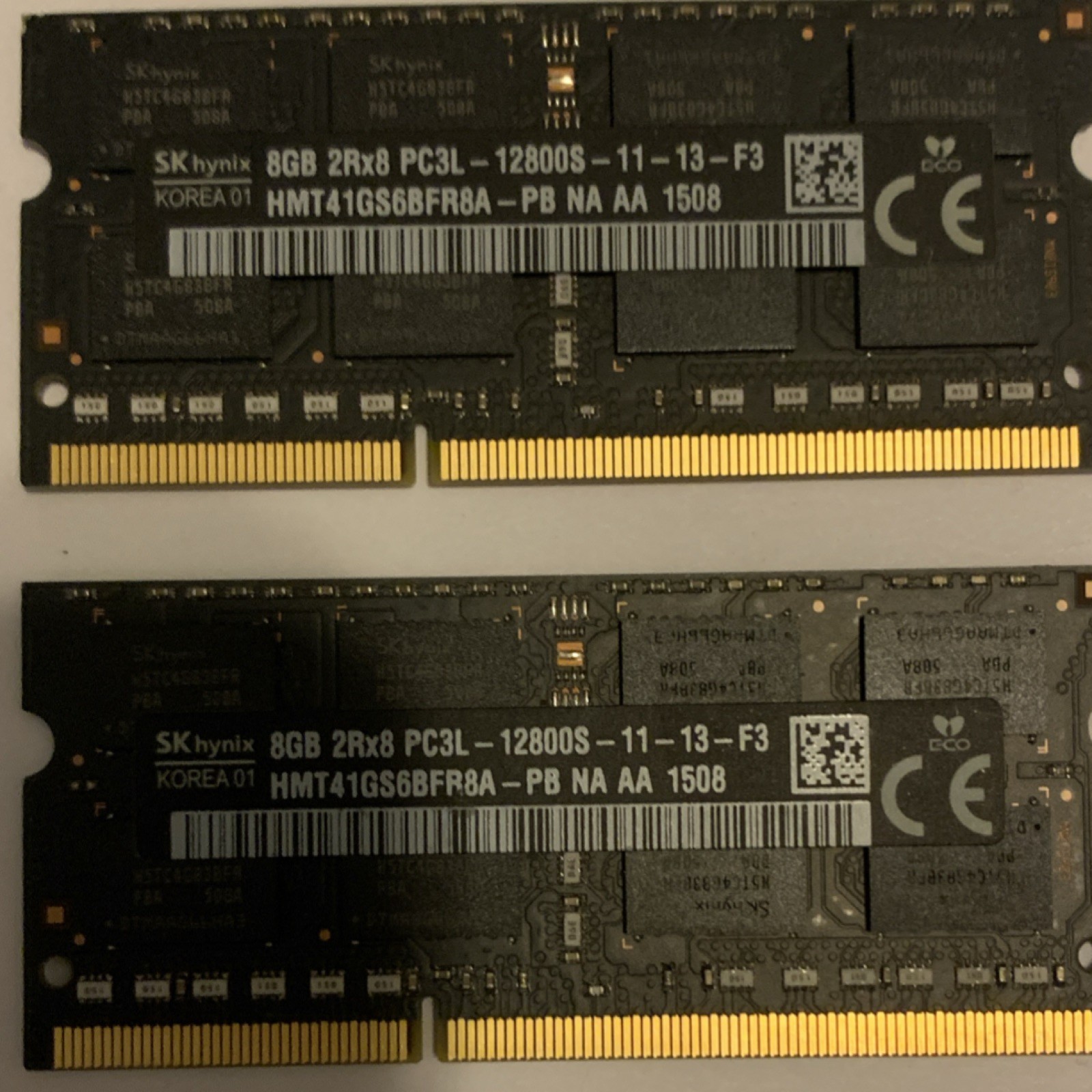 SK hynix 16GB (2x8GB) DDR3L SO-DIMM PC3L-12800S 204-Pin RAM HMT41GS6BFR8A-PB