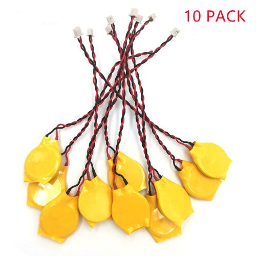 Lot of 10 BIOS CMOS 2-Pin Battery for Lenovo HP Dell Asus Toshiba Laptop CR2032