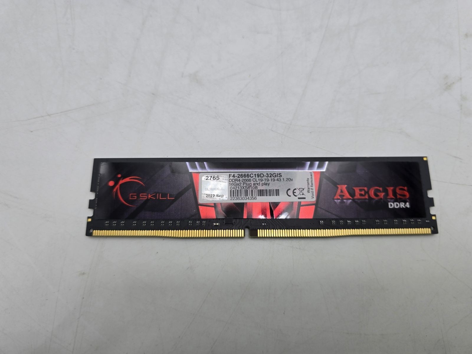 G.SKILL AEGIS SERIES 16GB DDR4 2666MT/S CL19-19-19-43 1.20V RAM – BLACK
