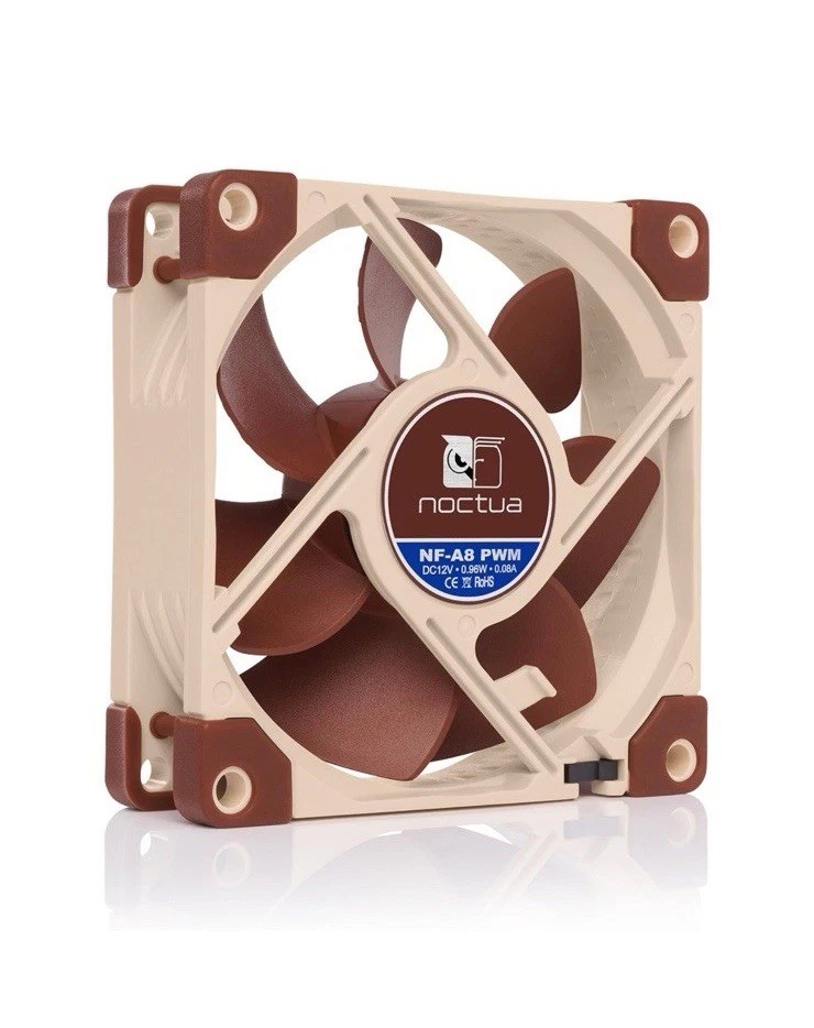 Lot of 2 of Noctua NF-A8 PWM 80mm Premium Fan | 4-Pin | AVO Frame | SSO2 Bearing