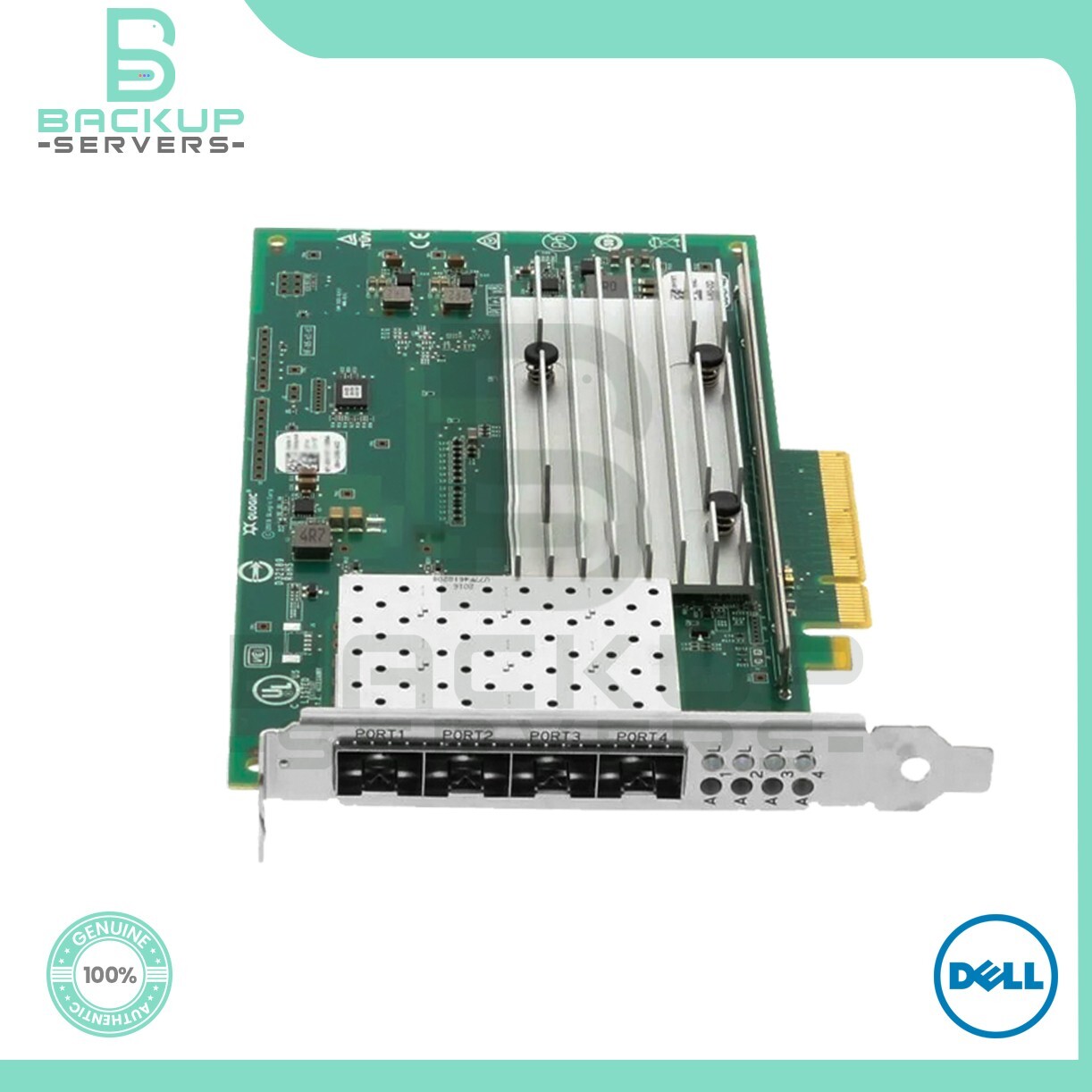 0HY9T Dell QL41164 4-Port 10Gbps PCI-e 3.0 x8 SFP+ Wired Network Adapter 00HY9T