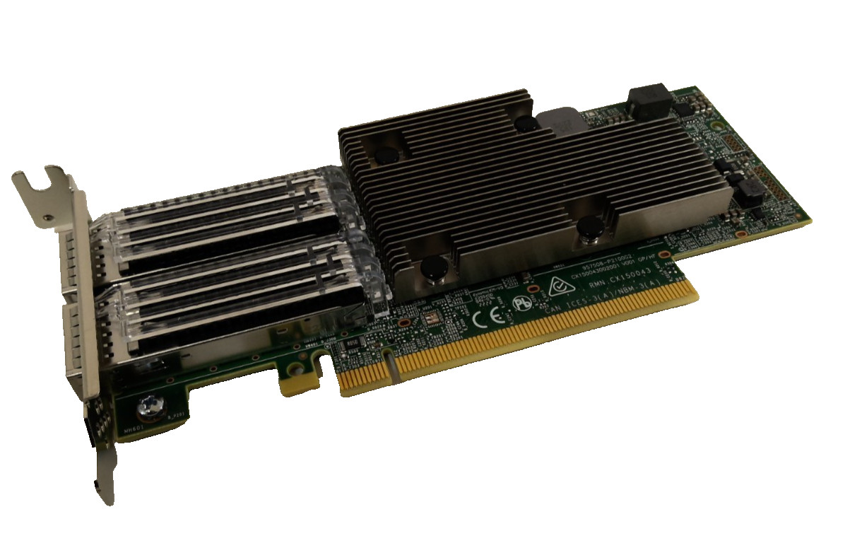 x1 Dell 61RP9 Broadcom 57508 Dual Port 100Gb QSFP56 Low Profile Network Card