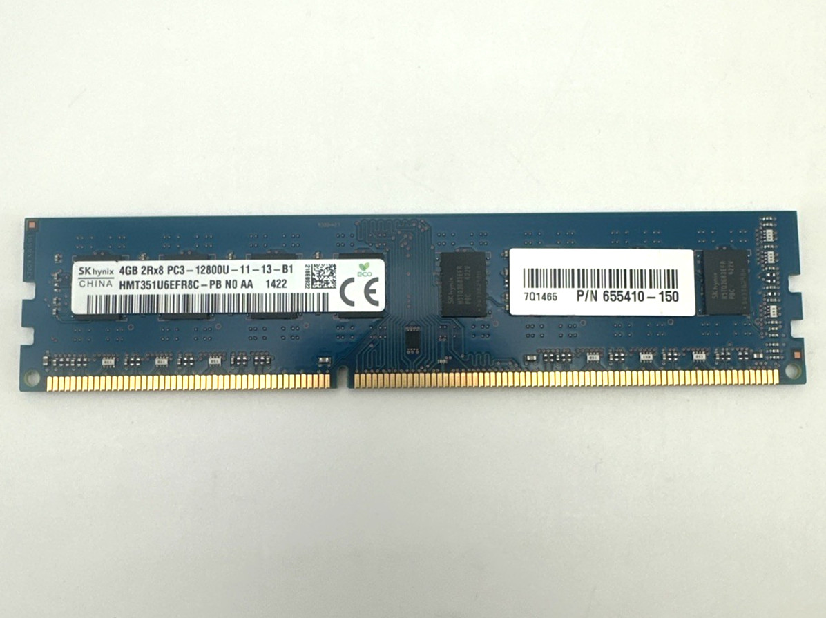 SK hynix 4GB 2Rx8 PC3-12800U-11-13-B1 HMT351U6EFR8C-PB DDR3 Ram Memory