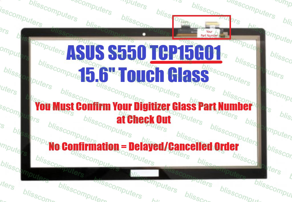 15.6″ Asus VivoBook S550 S550CA TCP15G01 V0.5 Touch Digitizer Glass Screen