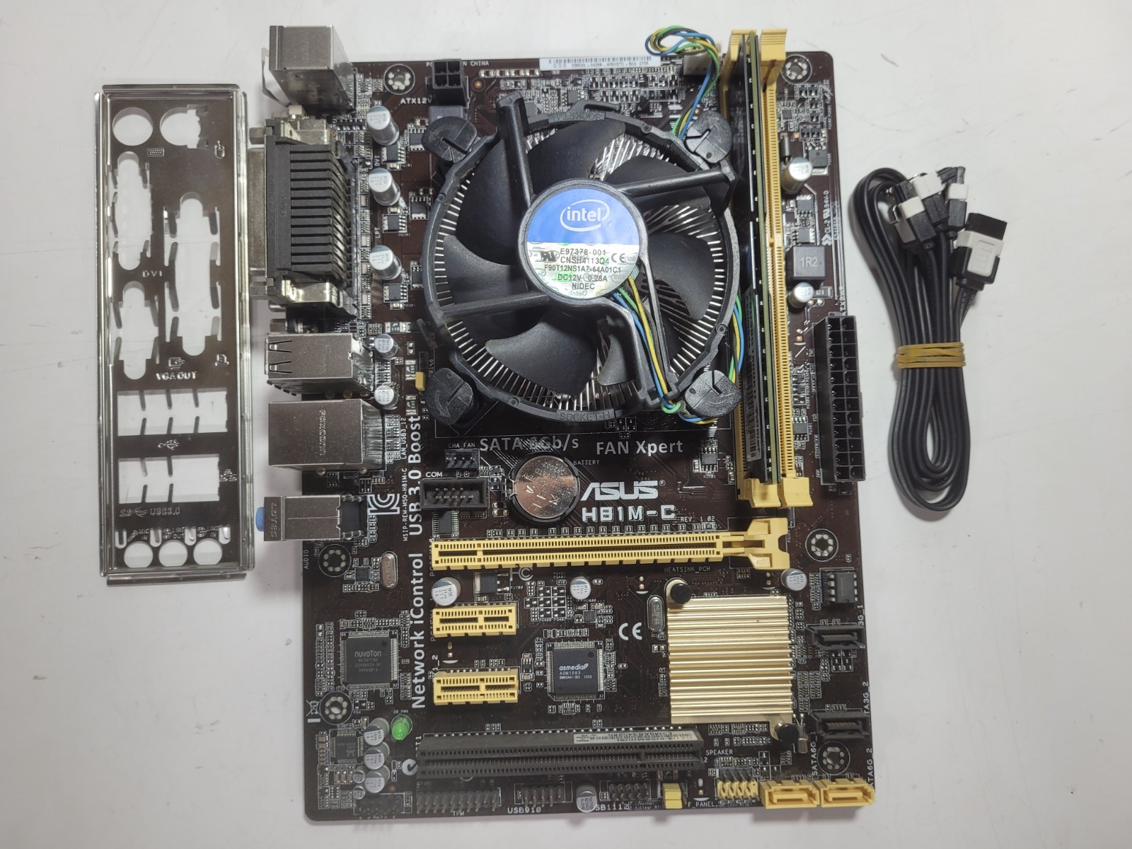Asus H81M-C Motherboard Core i5-4570, 4GB RAM, IO Shield #1586
