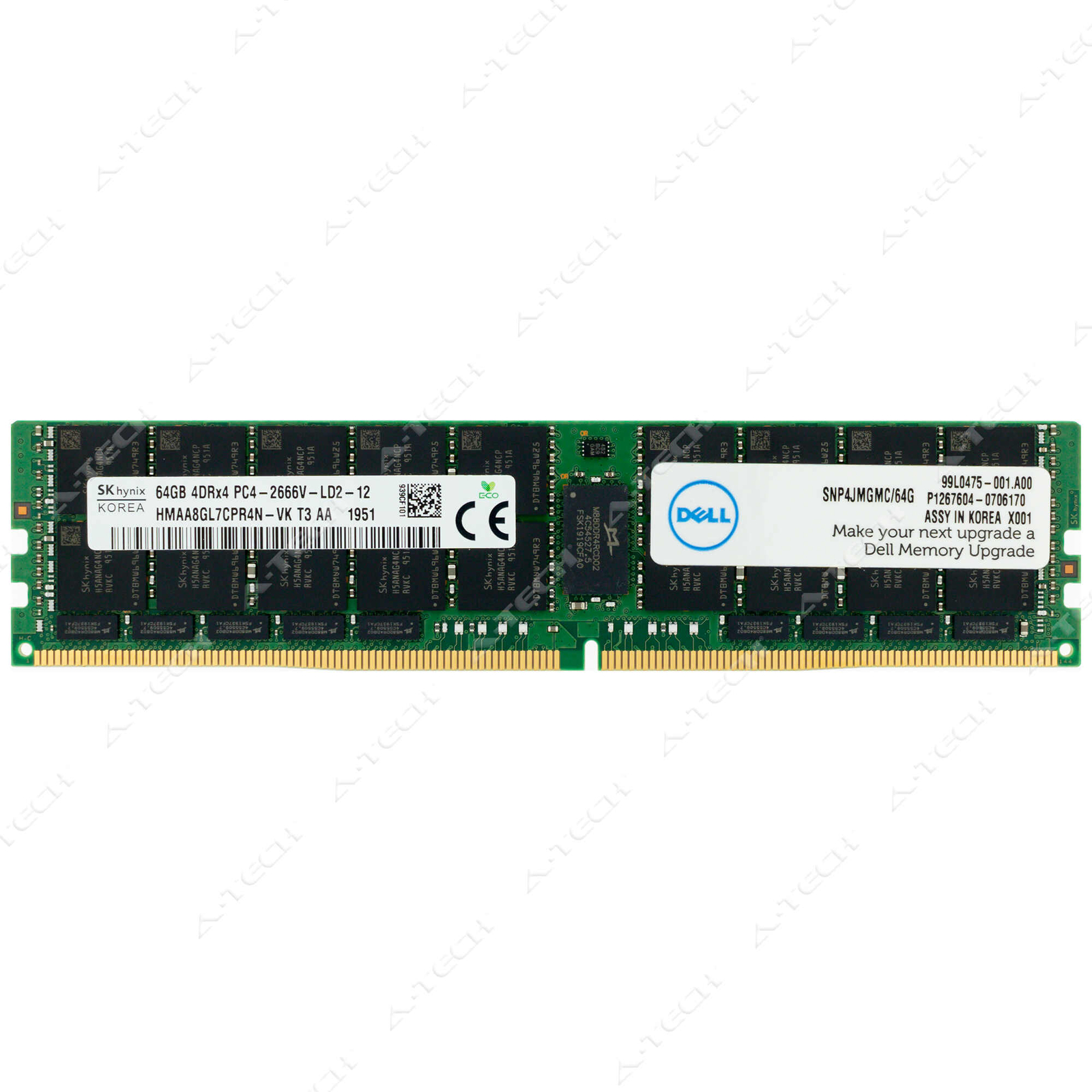 Dell 64GB DDR4-2666 LRDIMM SNP4JMGMC/64G A9781930 4JMGM 04JMGM Server Memory RAM