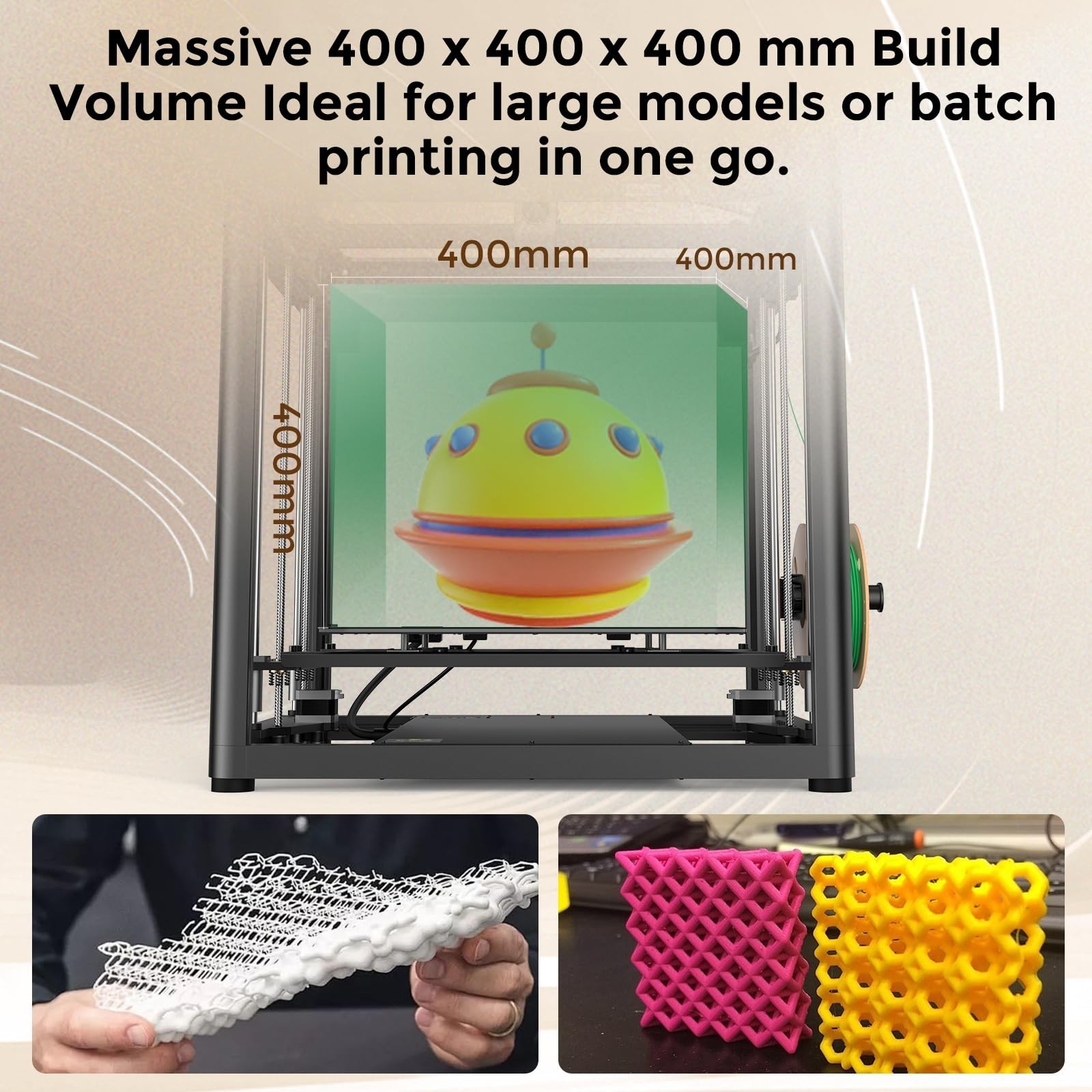 Creality Ender-5 Max 3D Printer, 400x400x400mm Large Build Volume, 700mm/s Hi…