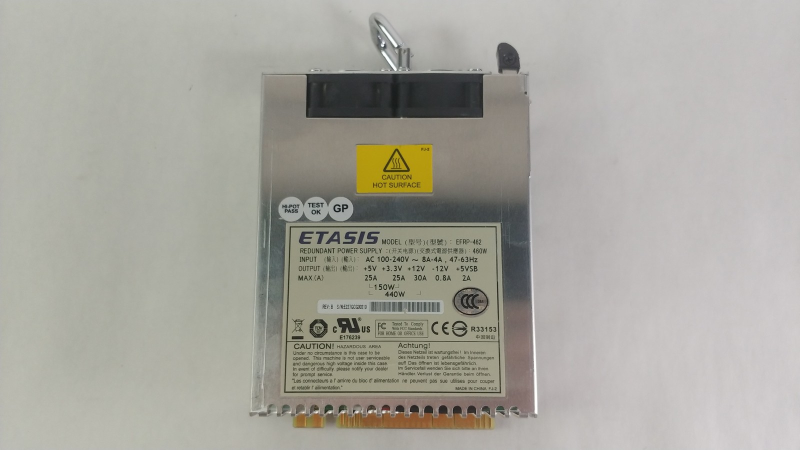 Etasis EFRP-462 460 W Hot Swap 1U Server Power Supply for EFRP-2462 Chassis