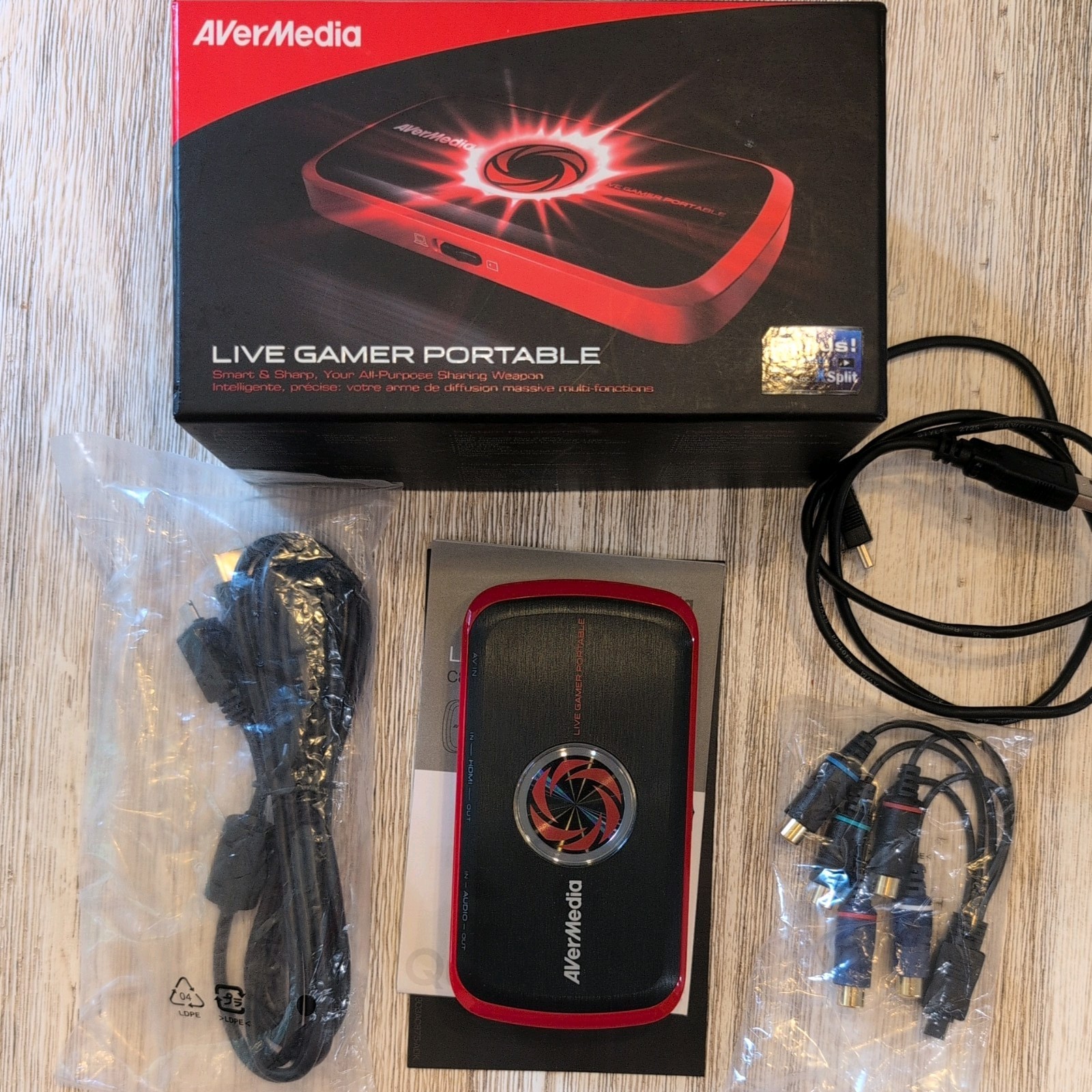 AverMedia Live Gamer Portable C875 Capture Box Complete With Cables