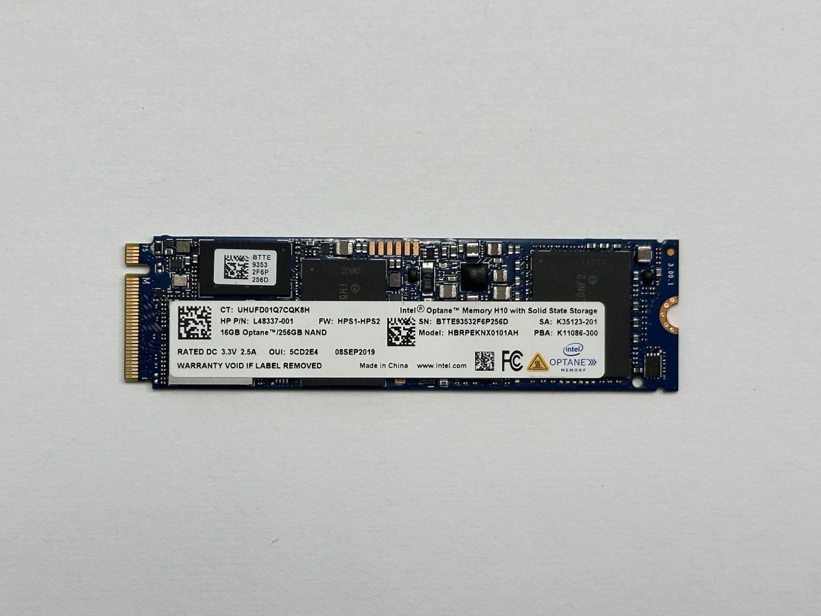 Intel Optane 16GB 256GB Optane HBRPEKNX0101AH 256GB NAND M.2 2280 NVMe