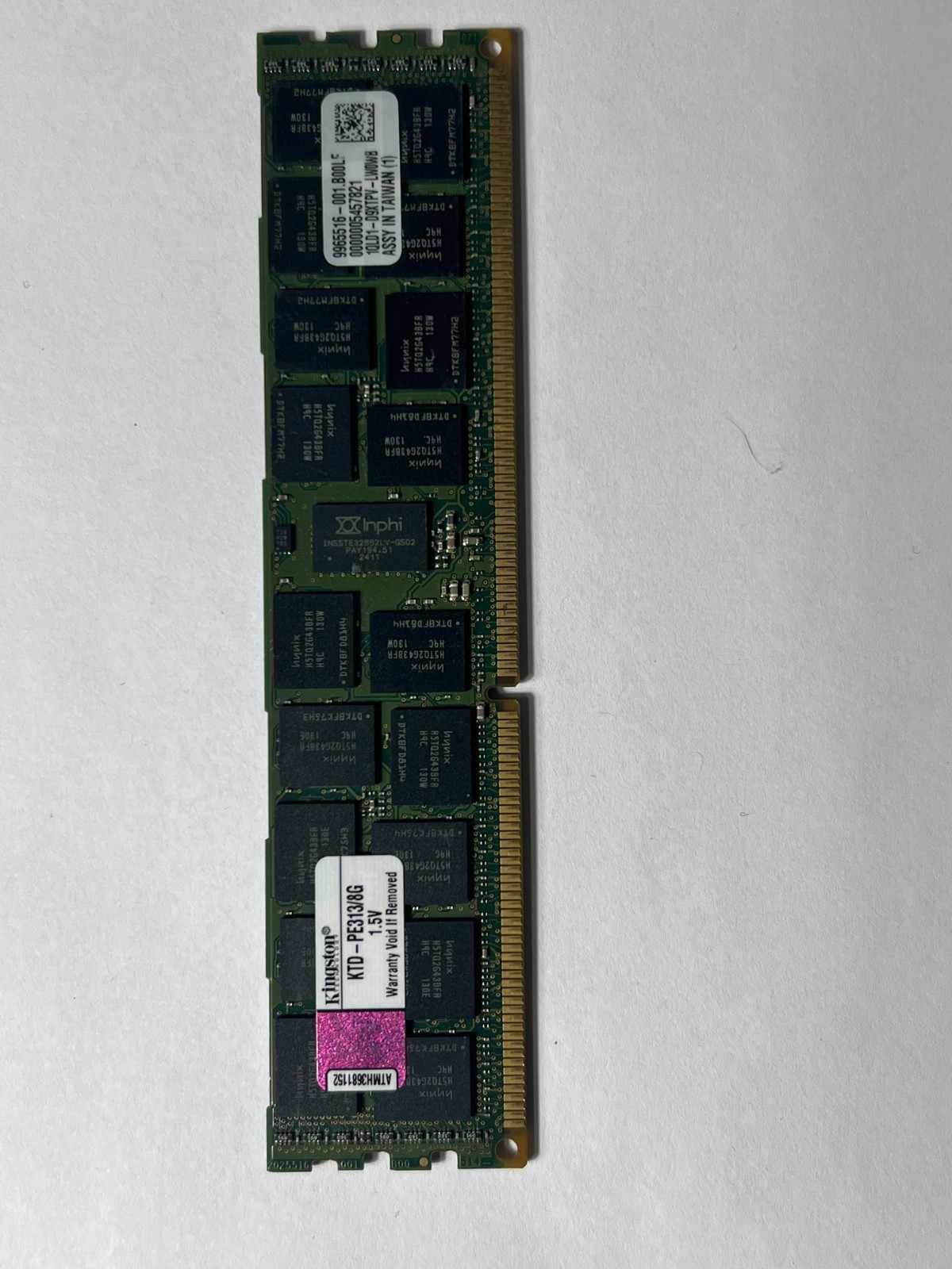 Kingston 8GB DDR3 RAM (KTD-PE313/8G) PC-10600R 2Rx4 DIMM 1333 MHz Server Memory