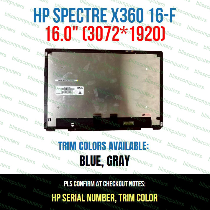 NE160F8M-N61 Touch 3072X1920 HP Spectre X360 2-in-1 Laptop 16-F1003TU