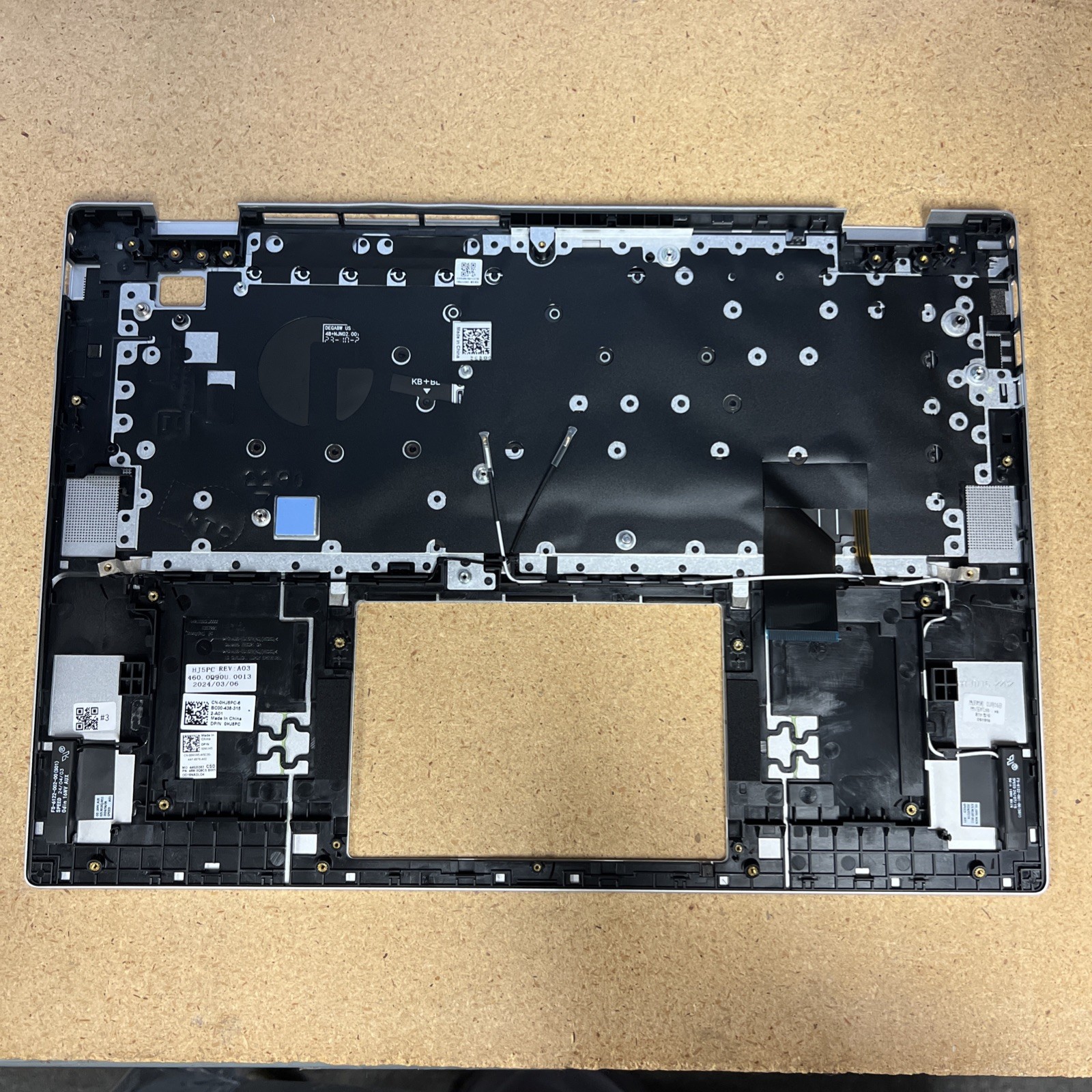 New Dell Inspiron 16 5625 5620 B12 Silver Palmrest Keyboard Backlit 0HJ5PC US