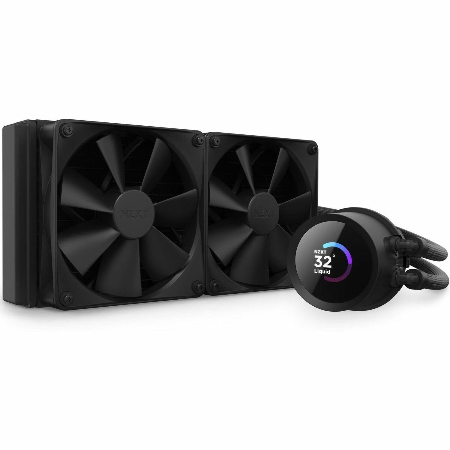 NZXT Kraken 240 2x120mm AiO Liquid CPU Cooler – Matte Black