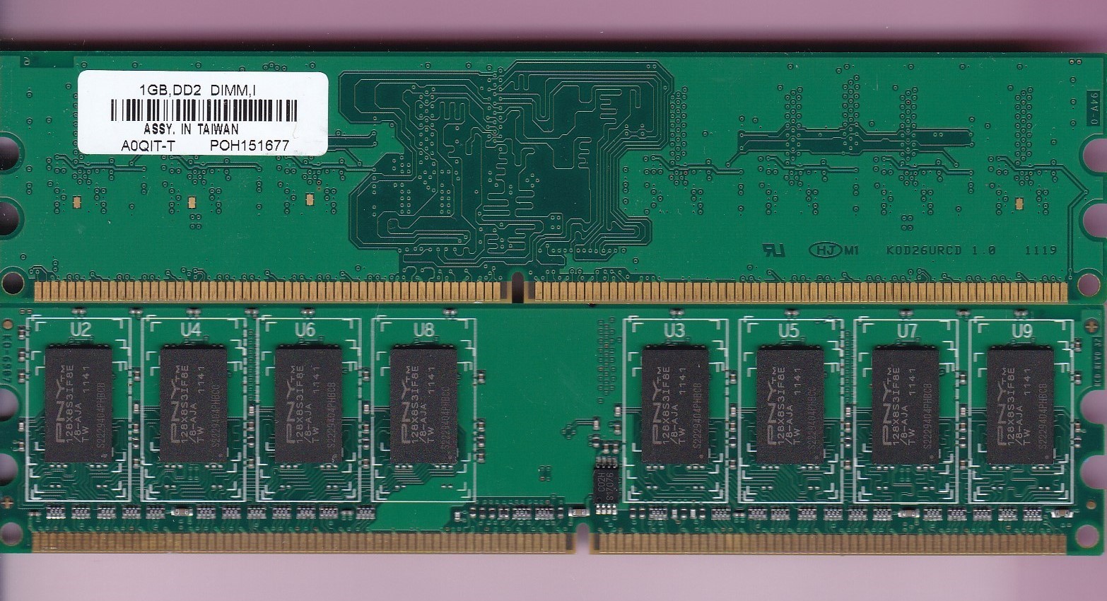 2GB 2x1GB PC2-6400 PNY A0QIT-T DDR2-800 240-Pin Desktop Ram Memory Kit DIMM
