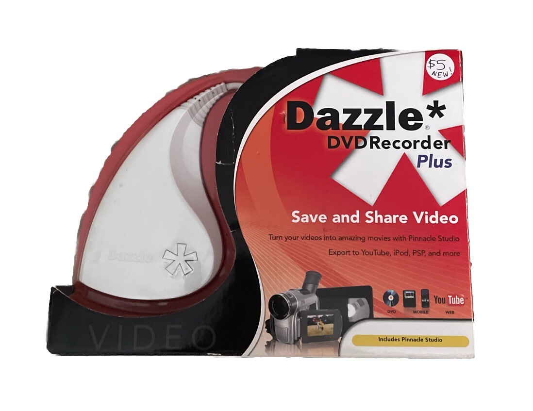 Dazzle DVD Recorder VCR VHS Camcorder Convert S Video RCA USB PC DVD Burner Read