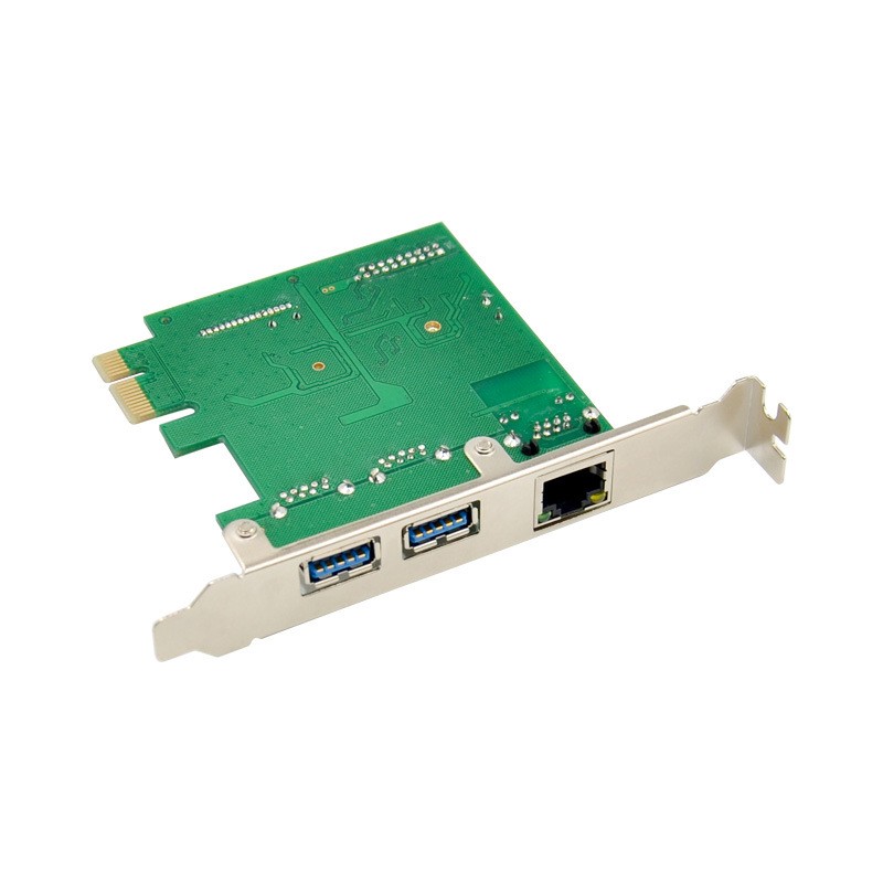 PCIe x1 VL805 USB 3.0 RTL8153 Gigabit Ethernet Adapter LAN Combo Expansion Card