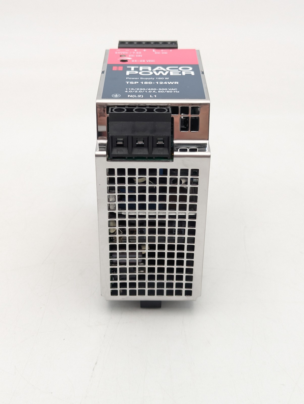 Traco Power 180W Power Supply (TSP 180-124WR) DIN-Rail Mountable | Black