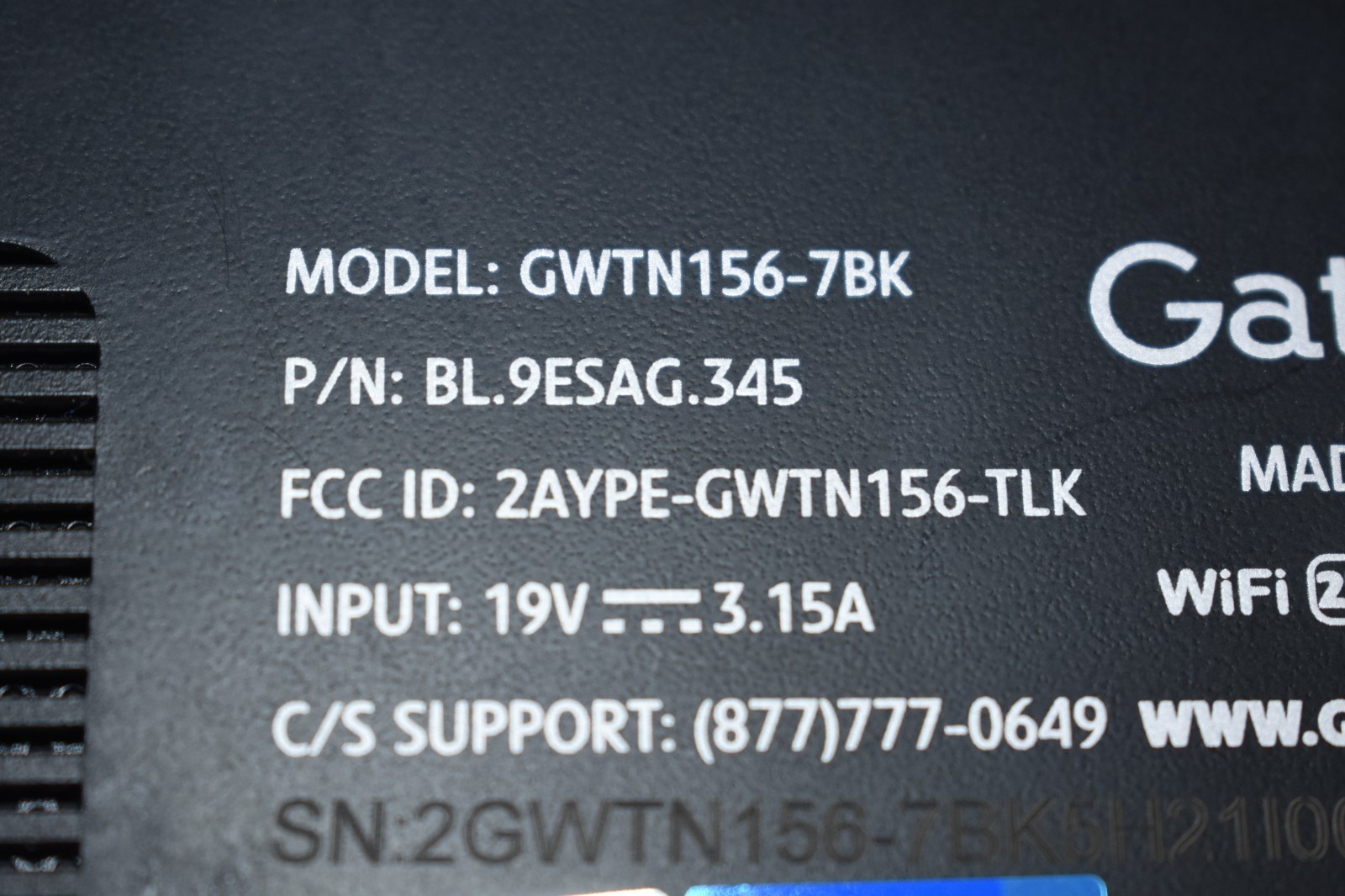 Gateway LCD Computer Screen Laptop Replacement Black Shell ONLY