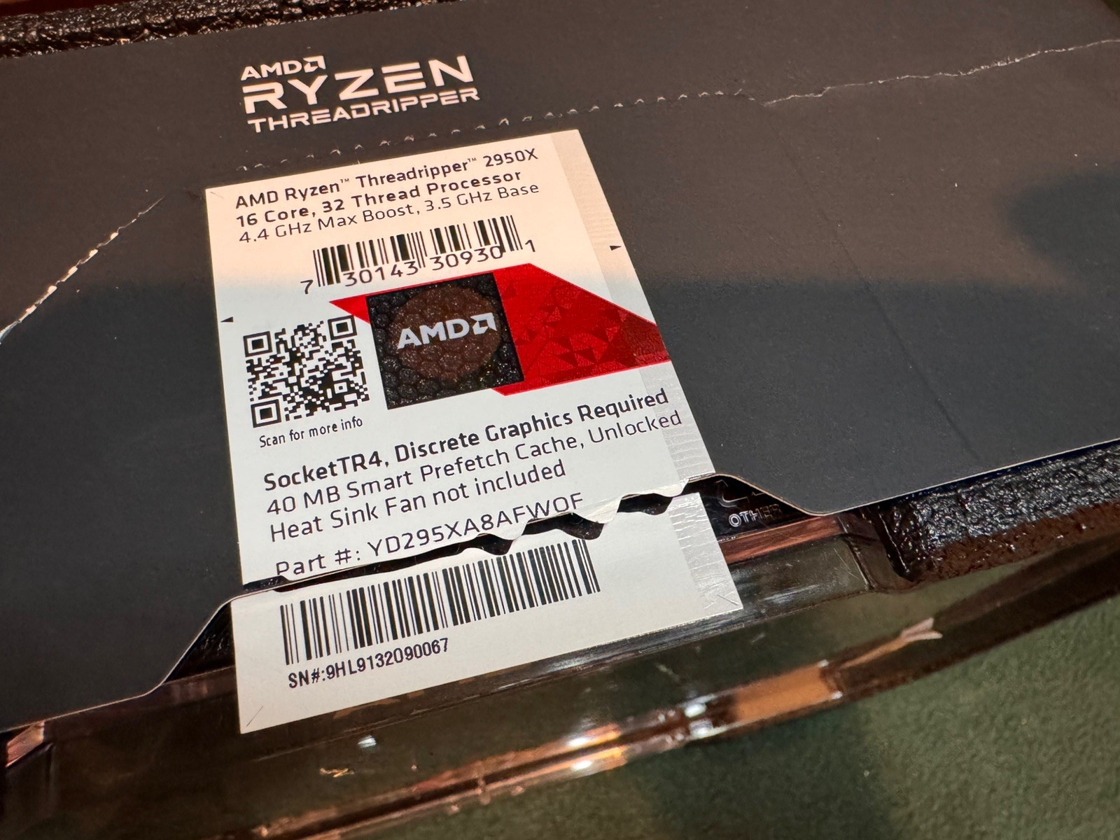 AMD Ryzen Threadripper 2950x 16 Core 32 Thread 3.50 GHz CPU Processor