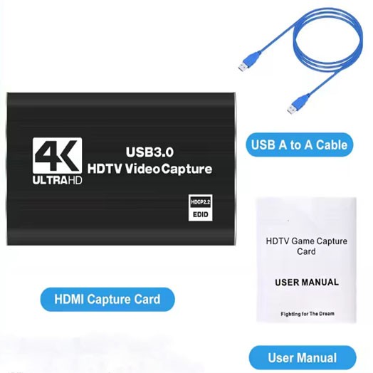 4K Audio Video Capture Card USB 3.0 HDMI Video Capture Device Full Recording