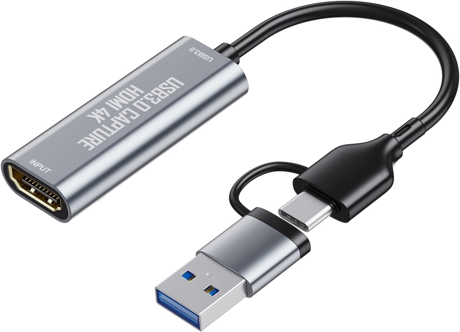 HDMI Capture Card, 4K HDMI to USB/USB-C Capture Device, Video Capture Card