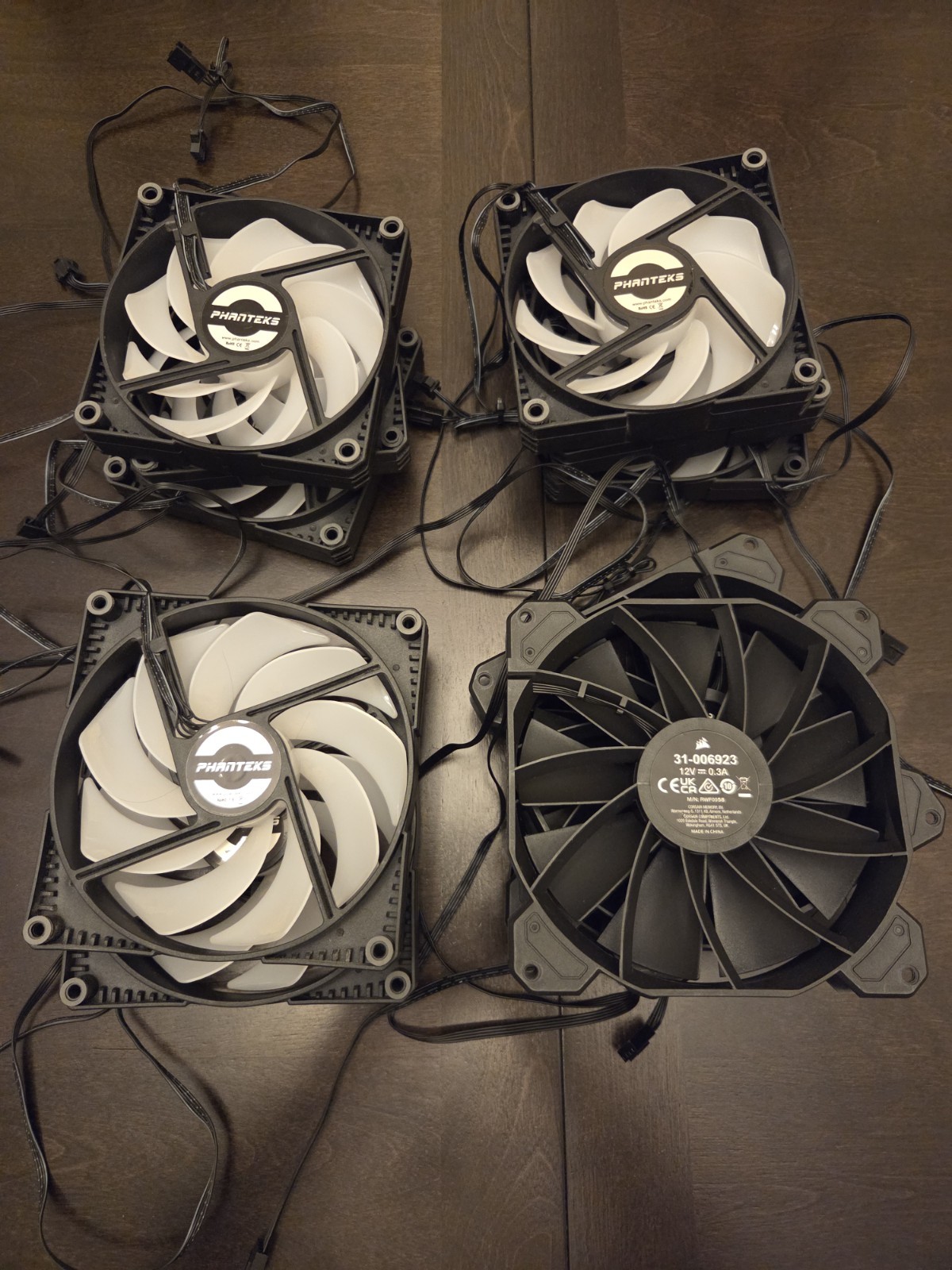 LOT Of 11 Computer Fans 120mm 140mm Gaming Computer Phanteks And Other TESTED