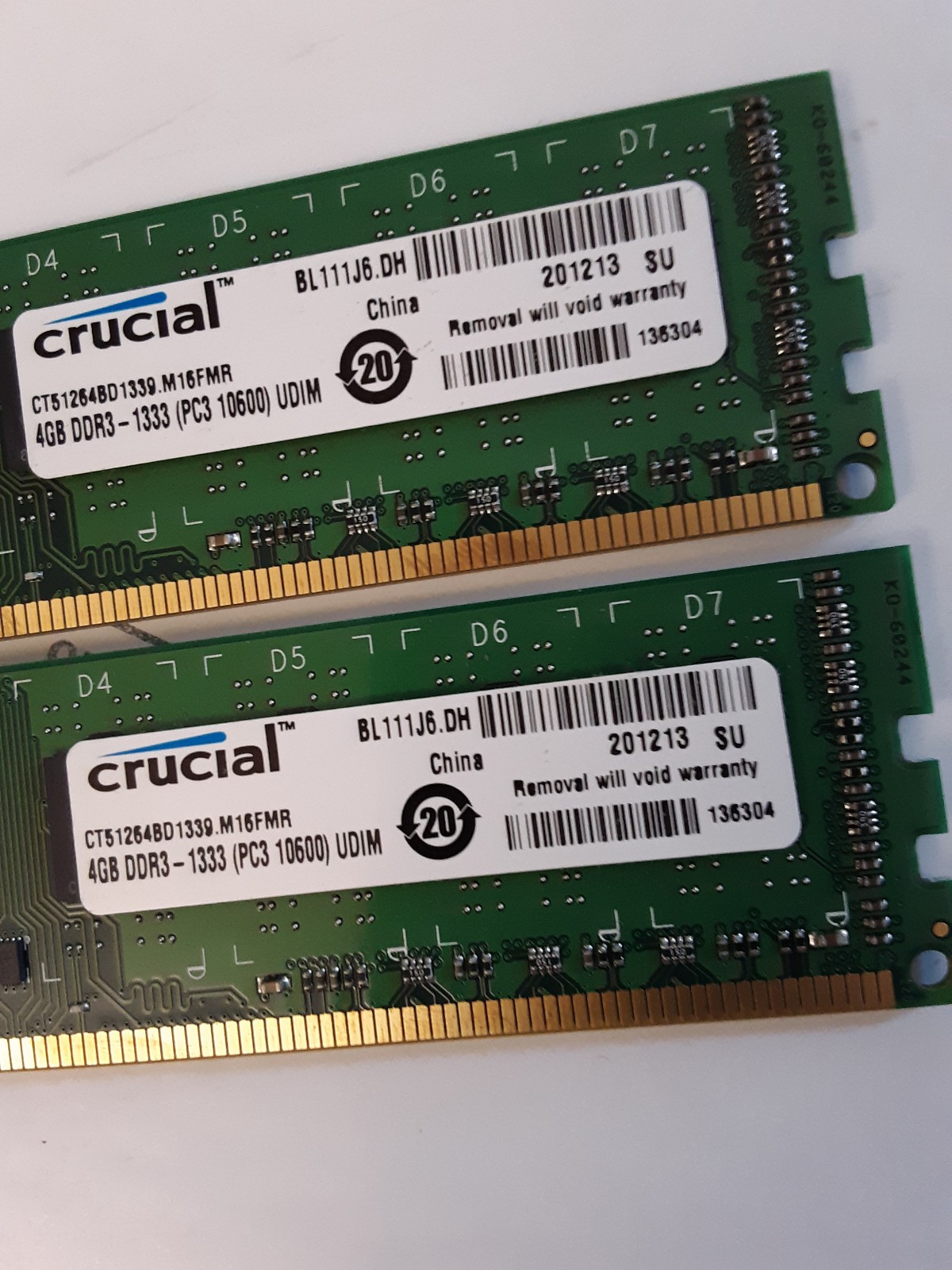 8GB (2x4GB) DDR3 1333MHz PC3-10600 Desktop RAM Crucial CT51264BD1339.M16FMR